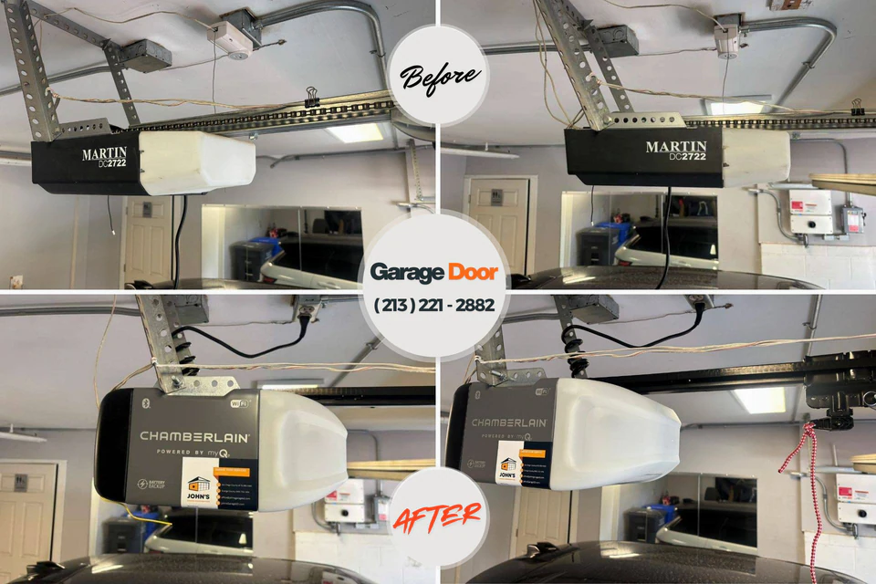 Before and after: garage door repair 33306